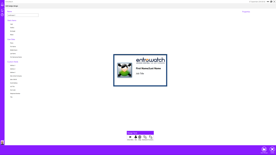 EntroWatch Badge Designer